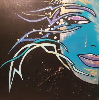 05Portrait(50x50cm-acrylique dur toile) DISPONIBLE Contacter l'Artiste