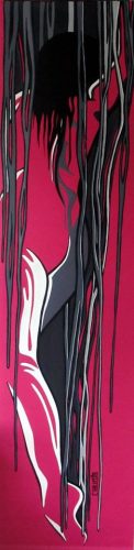Extase 06(52x190cm-acrylique sur store)