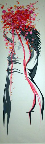Extase 08(52x190cm-acrylique sur store)