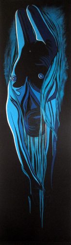 Extase 11(52x190cm-acrylique sur store)